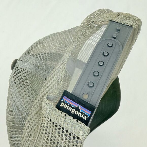 Patagonia Gray Purple Mountain Embroidered Mesh Snap Back Trucker Hat - Picture 15 of 16
